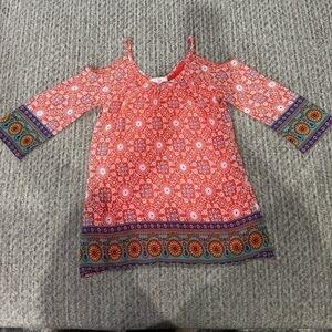 GB GIRLS Little Girls Red Dress with Open Shoulders. EUC!